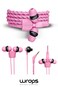 Wraps Wearable Braided Wristband Headphone Earbuds Classic Pink WRAPSCPINV5