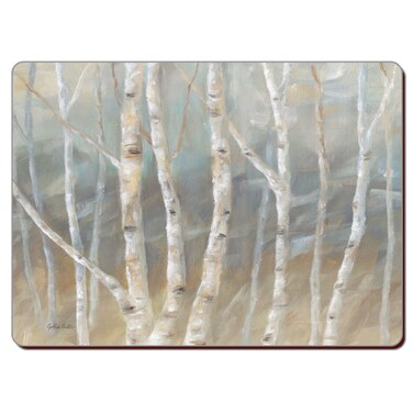 Counterart Set of 2 Hardboard Placemats Silver Birch