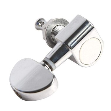Kmise A0103 6 Piece 3L3R Acoustic Guitar Tuning Pegs Machine Head Tuners Chrome