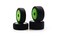 Carisma 15638 GT24B Tires Mounted 4 Green Wheels Replacement Parts