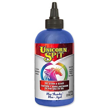 Unicorn SPiT 5771008 Gel Stain and Glaze Blue Thunder 80 FL OZ Bottle
