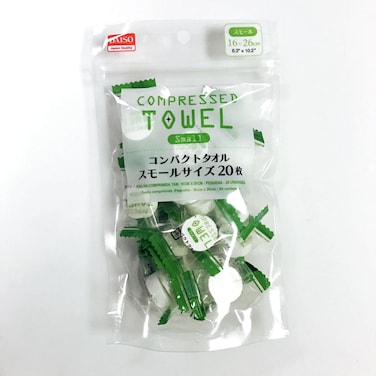 Compressed Towel Small 20 pcs 63 x 102 16 x 26 cm Daiso Japan