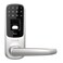 Ultraloq UL3 Fingerprint and Touchscreen Keyless Smart Lever Door Lock Satin Nickel  3in1 Keyless Entry  Secure Finger ID  Antipeep Code  Premium Construction Material  Match Home Aesthetics