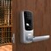 Ultraloq UL3 Fingerprint and Touchscreen Keyless Smart Lever Door Lock Satin Nickel  3in1 Keyless Entry  Secure Finger ID  Antipeep Code  Premium Construction Material  Match Home Aesthetics