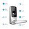 Ultraloq UL3 Fingerprint and Touchscreen Keyless Smart Lever Door Lock Satin Nickel  3in1 Keyless Entry  Secure Finger ID  Antipeep Code  Premium Construction Material  Match Home Aesthetics