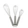 CHICHIC 3Pcs 8 Inch 10 Inch 12 Inch Stainless Steel Whisk Kitchen Whisk Set Kitchen Whip Kitchen Utensils Wire Whisk Balloon Whisk Set for Blending Whisking Beating and Stirring