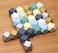 48PCS 20mm08 Painted Geometric Wooden Spacer Beads Unfinished Wood Loose Beads Ball for DIY Art  Craft Project and Jewelry Making 8 Colors Geometric Beads