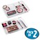 mDesign Expandable Makeup Organizer for Bathroom Drawers Vanities Countertops Organize Makeup Brushes Eyeshadow Palettes Lipstick Lip Gloss Blush Concealer  Adjustable Width 2 Pack  Clear