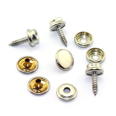 Pro Bamboo Kitchen 25 Set Marine Grade Screw Set  Stainless Steel Snaps Caps Sockets Screw Studs Boat Cover Press Snap Fastener Screw 58 Inches Snap Button Screw