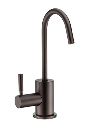 Whitehaus Collection WHFHH1010ORB Forever Point of Use Instant Hot Water Faucet with Contemporary Spout and Self Closing Handle OilRubbed Bronze