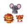 ORB The Factory Zoo Animals 3D Multi Mini Arts  Crafts BrownOrangeGreyWhiteBlackYellow 10 x 3 x 85