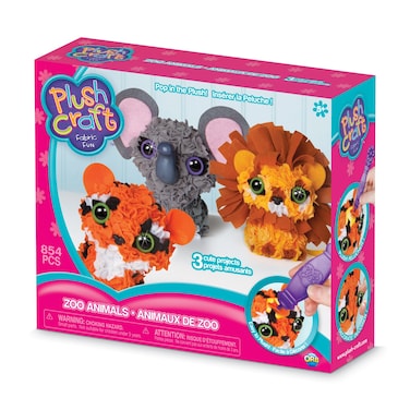 ORB The Factory Zoo Animals 3D Multi Mini Arts  Crafts BrownOrangeGreyWhiteBlackYellow 10 x 3 x 85