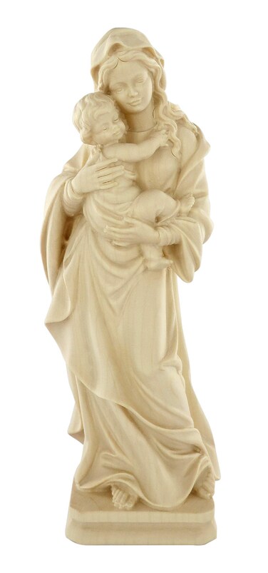 Ferrari  Arrighetti Tyrolean Madonna Figurine NaturalLooking Wood 20 cm  7  in Tall Series  Demetz Deur