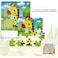 Kids Puzzles Toys for 24 Ages Wooden Animals Educational Puzzle 6 in 1 Pack for Elephant Frog Tortoise Giraffe Bee Set 16 Pieces Autism Children Puzzles Learning Toys