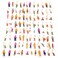100 Pcs HO Scale Models People Set Liangxiang 1100 Scale DIY Resin Colorful Painted Mixed Seated and Standing People Figures Models Train Park Street Passengers Sitting Pose  HO TT 100 PCS