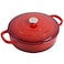 CrockPot Crock Pot Artisan Enameled Cast Iron Braiser WLid 5 Quart Scarlet Red