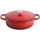CrockPot Crock Pot Artisan Enameled Cast Iron Braiser WLid 5 Quart Scarlet Red