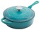 Crock Pot Artisan 35 Quart Enameled Cast Iron Deep Saut Pan Teal Ombre
