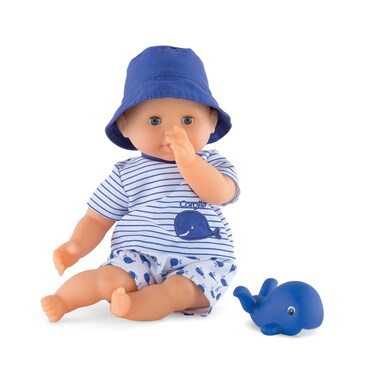 Corolle Mon Premier Poupon Bebe Bath Boy Toy Baby Doll Blue