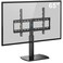 FITUEYES Universal TV StandBase Tabletop TV Stand with Wall Mount for 32 to 65 inch Flat Screen 3 Level Height Adjustable Heavy Duty Tempered Glass Base Holds up to 110lbs Screens TT107001GB