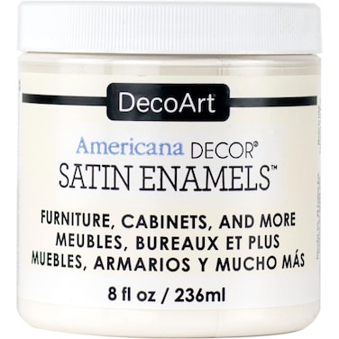 DecoArt Satin Enamels Acrylic Paint 8 fl oz JarWarm White Pack of 1