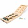 Mancala Board Game Set with Folding Wooden Board  Multi Color Glass Stones Portable Travel Board Game for Kids and Adults