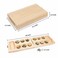 Mancala Board Game Set with Folding Wooden Board  Multi Color Glass Stones Portable Travel Board Game for Kids and Adults