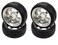 Apex RC Products 110 OnRoad 12mm Chrome 5 Spoke Wheels V Tread Rubber Tires Set of 4 5005