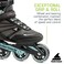 Rollerblade Zetrablade Womens Adult Fitness Inline Skate Black and Light Blue Performance Inline Skates