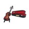 ROOTLISA 36Inch Mini Handheld Violin Toy Miniature Musical Instruments Collection Wooden Decorative Ornaments Gift with Stand Support and Case