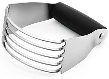 Spring Chef Dough Blender Top Professional Pastry Cutter with Heavy Duty Stainless Steel Blades Medium Size Black