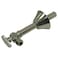 Eastman 12 inch Sweat x 38 inch OD Compression Quarter Turn Angle Stop Valve with Extension Tube Brass Plumbing Fitting Chrome 10742LF
