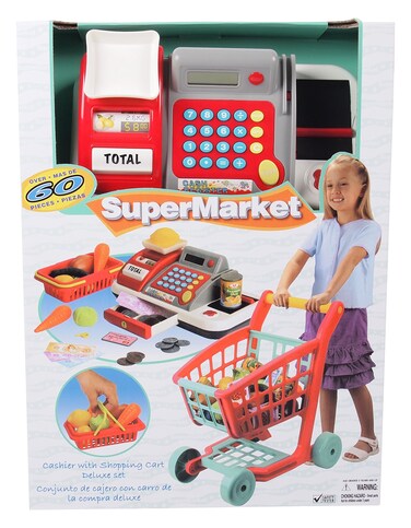GiGo Deluxe Shopping Cart and Cash Register Set