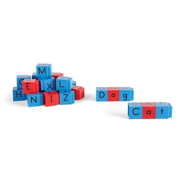 hand2mind Jumbo Reading Rods Create Sight Words with Alphabet Blocks for Kids Ages 48 CVC Word Builders Linking Cubes Montessori Toys for Toddlers Kindergarten Homeschool Supplies Set of 28