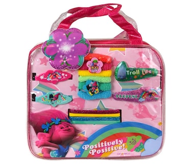 Dreamworks Trolls Square Glitter Handbag Hair Accessories Set