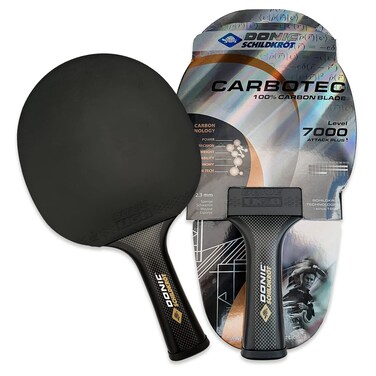 DonicSchildkrt CarboTec 7000 Table Tennis Racket 100 Carbon Concave Handle 23 mm Sponge Liga Pad  ITTF 758216