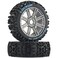 Duratrax Lockup 18 C2 Mounted Buggy Spoke Tires Chrome 2 DTXC3617