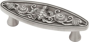 Franklin Brass Seaside Cottage Oval 5Pack Cabinet Handles 3 Hole to Hole Brushed Satin Pewter Kitchen Cabinet Pulls Drawer Handles Cabinet Hardware Dresser Drawer Pulls PBF663BSPC1