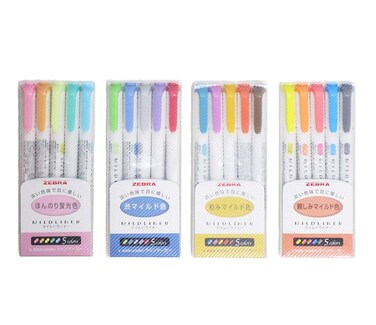 Zebra Mildliner Highlighter Pen Set 20 Pastel Color Set Japan Import