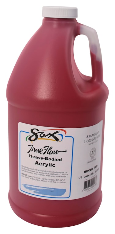 Sax True Flow Heavy Body Acrylic Paint 12 Gallon Bright Red