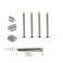 heyous 2pcs M5 Oblong Pad Eye Plates Ceiling Wall Mount U Hook Anchor Hanger Stainless Steel Staple Ring Hook Boat Yacht Shade Sail Tie Down Rigging