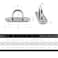 heyous 2pcs M5 Oblong Pad Eye Plates Ceiling Wall Mount U Hook Anchor Hanger Stainless Steel Staple Ring Hook Boat Yacht Shade Sail Tie Down Rigging