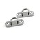 heyous 2pcs M5 Oblong Pad Eye Plates Ceiling Wall Mount U Hook Anchor Hanger Stainless Steel Staple Ring Hook Boat Yacht Shade Sail Tie Down Rigging