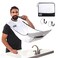 Beard King Beard Bib Apron  Shaving Set for Dad  As Seen on Shark Tank  Mens Hair Catcher for Shaving  Grooming Accessories  Packing Pouch White