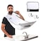 Beard King Beard Bib Apron  Shaving Set for Dad  As Seen on Shark Tank  Mens Hair Catcher for Shaving  Grooming Accessories  Packing Pouch White
