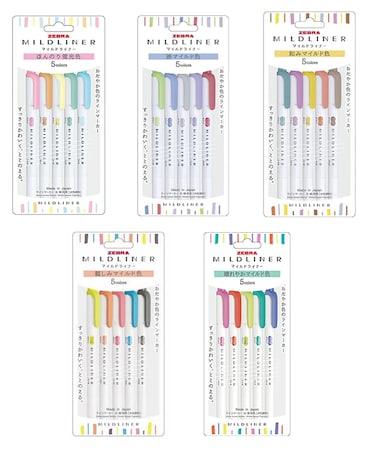 Zebra MildLiner Complete Set 25 Vibrant Colors Great for Text Highlighting Kids Office College School WKT75C WKT75CNC WKT75CRC WKT7N5C WKT75CHC
