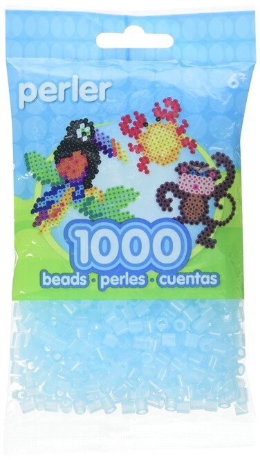Perler Beads Fuse Beads for Crafts 1000pcs Clear Blue Small