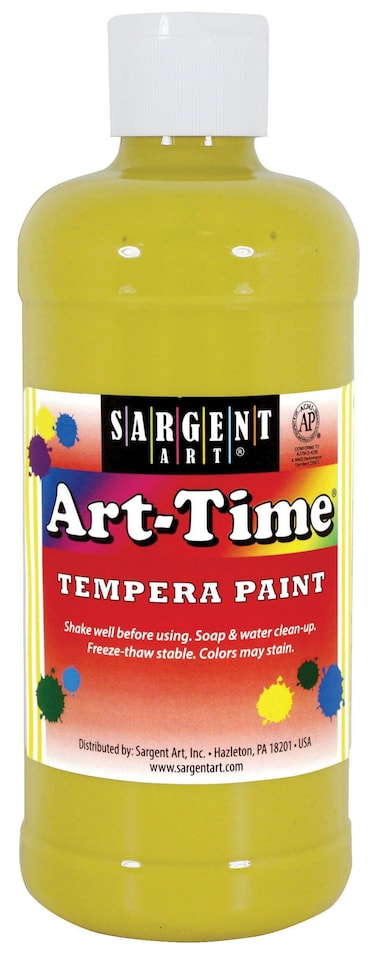 Sargent Art 176402 16 oz Yellow ArtTime Tempera PaintMulticolor