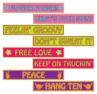 60s Street Signs Cutouts Pack of 3