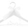 Ella Celebration Bride to Be Wedding Dress Hanger Wooden and Wire Bridal Hangers for Brides White with Silver Wire